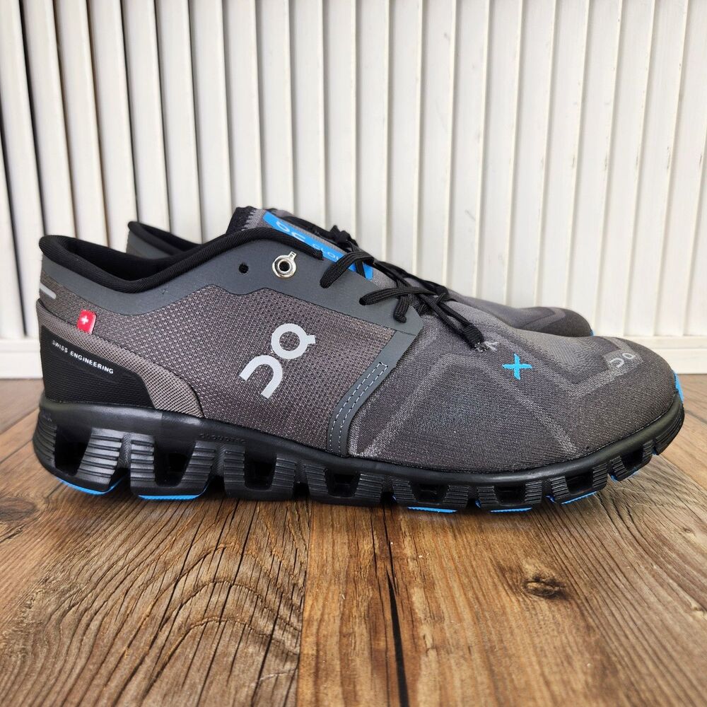 On Cloud X Magbetite Ash Running Shoes Mens Size 11 Black Blue Athletic 60.98703 - Picture 2 of 13